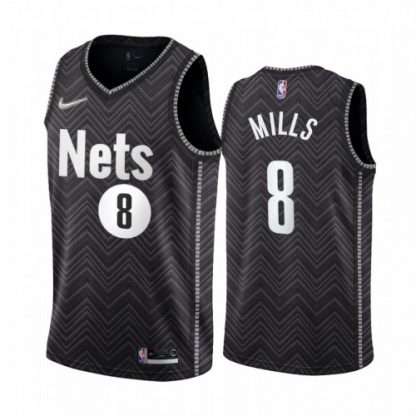 BrooklynBrooklyn Nets #8 Patty Mills Black NBA Swingman 2020-21 Earned Edition Jersey