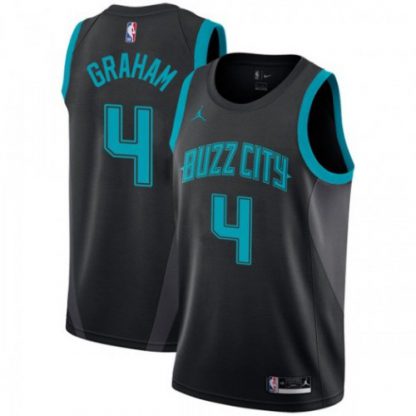 Nike Charlotte Hornets #4 Devonte' Graham Black Women's NBA Jordan Swingman City Edition 2018/19 Jersey