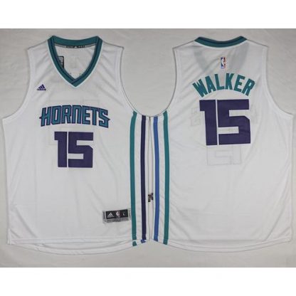 Revolution 30 Charlotte Hornets #15 Kemba Walker White Stitched NBA Jersey