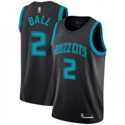 Nike Charlotte Hornets #2 LaMelo Ball Black NBA Jordan Swingman City Edition 2018/19 Jersey