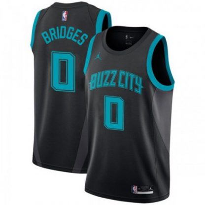Nike Charlotte Hornets #0 Miles Bridges Black NBA Jordan Swingman City Edition 2018/19 Jersey