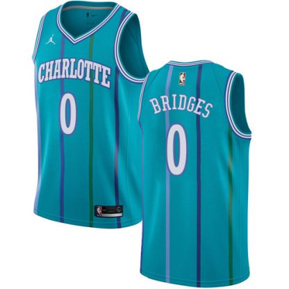 Nike Charlotte Hornets #0 Miles Bridges Aqua Youth NBA Jordan Swingman Hardwood Classics Jersey