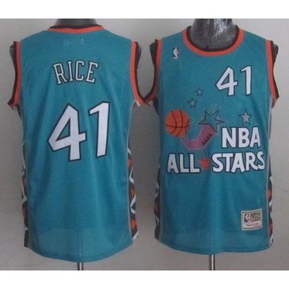 Mitchell And Ness New Orleans Pelicans #41 Glen Rice Light Blue 1996 All-Star Charlotte Charlotte Hornets Stitched NBA Jersey