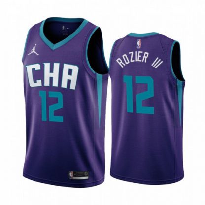 Nike Charlotte Hornets #12 Terry Rozier III Purple 2019-20 Statement Edition NBA Jersey