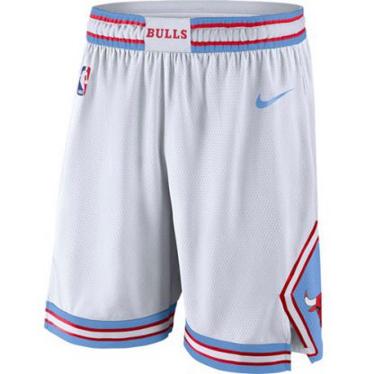 Men's Chicago Chicago Bulls Nike White City Edition Swingman Shorts