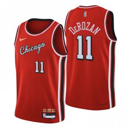 Chicago Chicago Bulls #11 Demar Derozan Men's Nike Red 2021/22 Swingman NBA Jersey - City Edition