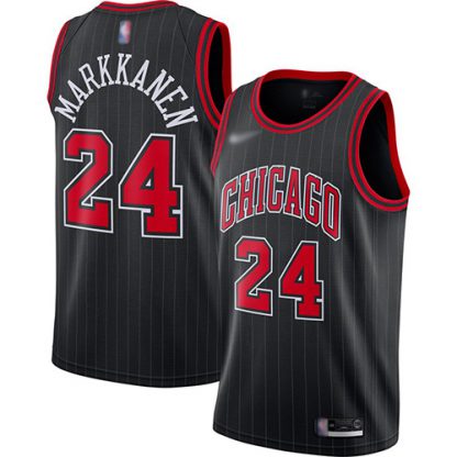 Nike Chicago Bulls #24 Lauri Markkanen Black NBA Swingman Statement Edition 2019/2020 Jersey
