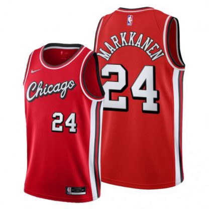 Chicago Chicago Bulls #24 Lauri Markkanen Youth 2021-22 City Edition Red NBA Jersey