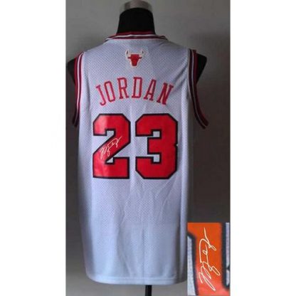 Revolution 30 Autographed Chicago Bulls #23 Michael Jordan White Stitched NBA Jersey