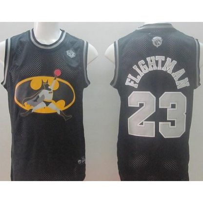 Chicago Bulls #23 Michael Jordan Black Flightman Stitched NBA Jersey
