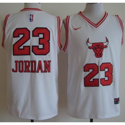 Chicago Bulls #23 Michael Jordan White New Fashion Stitched NBA Jersey