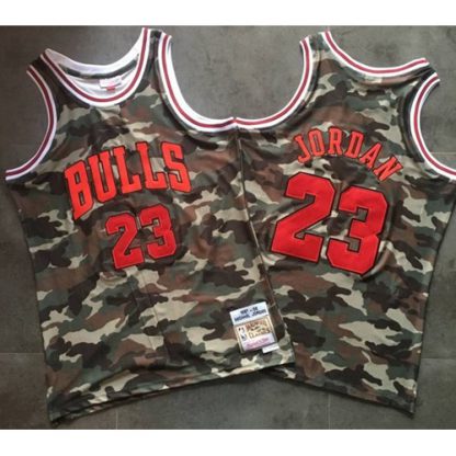 Mitchell And Ness Chicago Bulls #23 Michael Jordan Camo Swingman Stitched NBA Jersey
