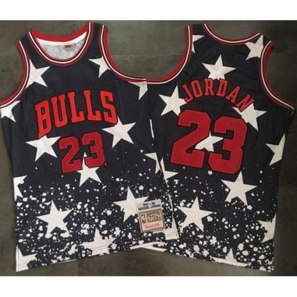 Chicago Bulls #23 Michael Jordan Navy Throwback 1997 4th of July Stitched NBA Jersey
