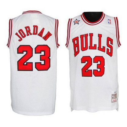 Mitchell And Ness 1998 Chicago Bulls #23 Michael Jordan White Stitched NBA Jersey