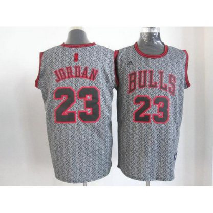 Chicago Bulls #23 Michael Jordan Grey Static Fashion Stitched NBA Jersey