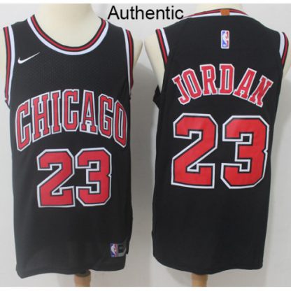 Nike Chicago Bulls #23 Michael Jordan Black NBA Authentic Statement Edition Jersey