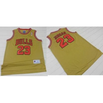 Chicago Bulls #23 Michael Jordan Gold 1997 Throwback Classic Stitched NBA Jersey