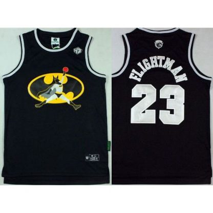 Chicago Bulls #23 Michael Jordan Black FlightMan Stitched NBA Jersey