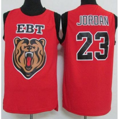Chicago Bulls #23 Michael Jordan Red EBT High School Classic Stitched NBA Jersey