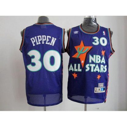 Chicago Bulls #30 Scottie Pippen Purple 1995 All-Star Stitched NBA Jersey