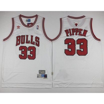 Chicago Bulls #33 Scottie Pippen White Throwback Stitched NBA Jersey