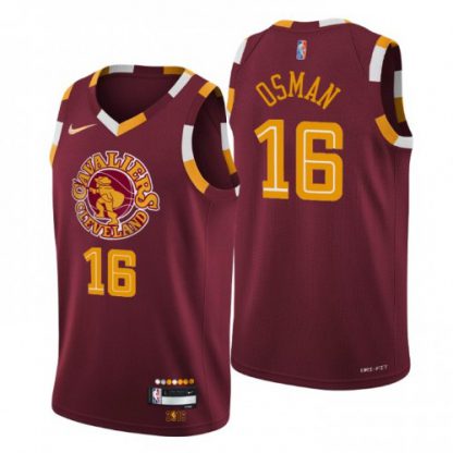 Cleveland Cleveland Cavaliers #16 Cedi Osman Men's Nike Wine 2021/22 Swingman NBA Jersey - City Edition