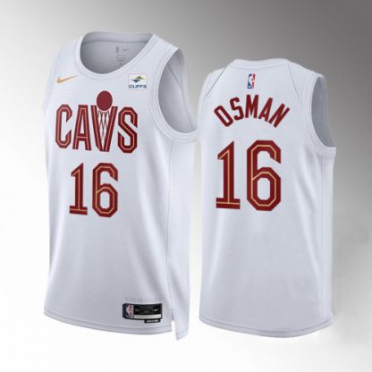 Cleveland Cleveland Cavaliers #16 Cedi Osman Men's White Nike NBA 2022-23 Association Edition Jersey