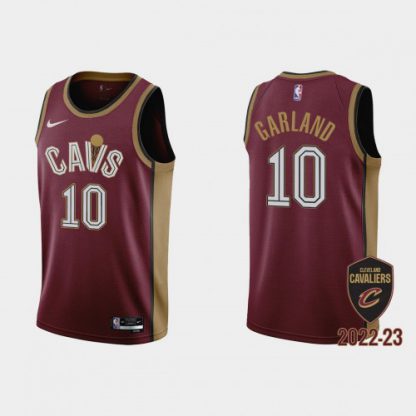 Nike Cleveland Cavaliers #10 Darius Garland Men's Wine 2022-23 NBA Jersey - City Edition