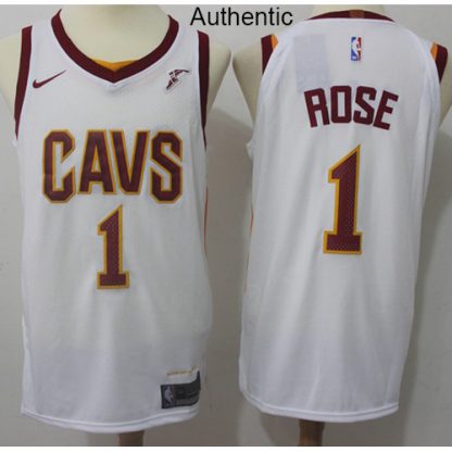 Nike Cleveland Cavaliers #1 Derrick Rose White NBA Authentic Association Edition Jersey
