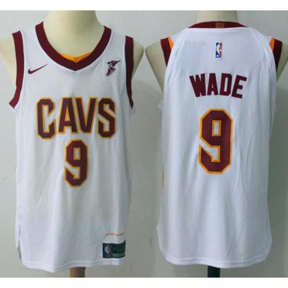 Nike Cleveland Cavaliers #9 Dwyane Wade White NBA Swingman Association Edition Jersey