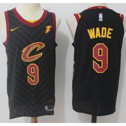 Nike Cleveland Cavaliers #9 Dwyane Wade Black NBA Swingman Statement Edition Jersey