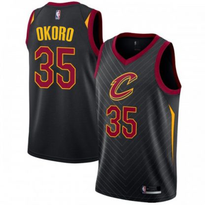 Nike Cleveland Cavaliers #35 Isaac Okoro Black Youth NBA Swingman Statement Edition Jersey