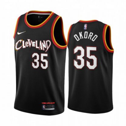 Nike Cleveland Cavaliers #35 Isaac Okoro Black Youth NBA Swingman 2020-21 City Edition Jersey