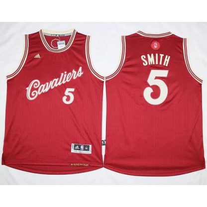 Cleveland Cavaliers #5 J.R. Smith Red 2015-2016 Christmas Day Stitched NBA Jersey