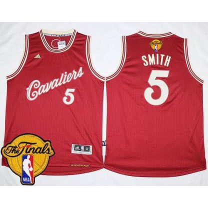 Cleveland Cavaliers #5 J.R. Smith Red 2015-2016 Christmas Day The Finals Patch Stitched NBA Jersey