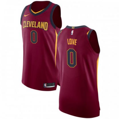 Nike Cleveland Cavaliers #0 Kevin Love Red NBA Authentic Icon Edition Jersey