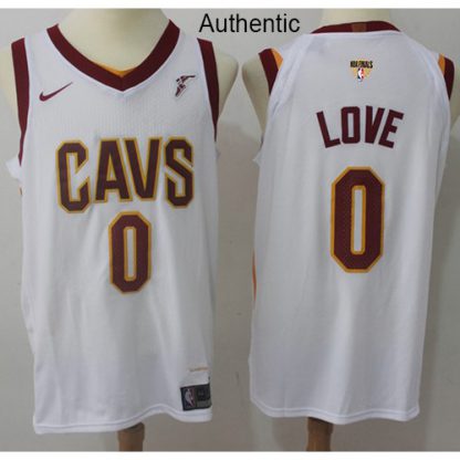 Nike Cleveland Cavaliers #0 Kevin Love White The Finals Patch NBA Authentic Association Edition Jersey