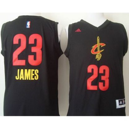 Cleveland Cavaliers #23 LeBron James Black New Fashion Stitched NBA Jersey