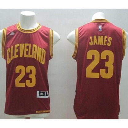 Revolution 30 Cleveland Cavaliers #23 LeBron James Red Road Stitched NBA Jersey