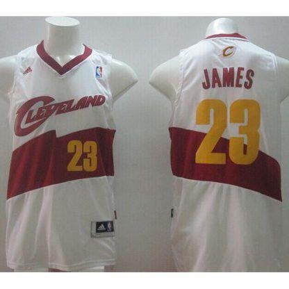 New Revolution 30 Cleveland Cavaliers #23 LeBron James White Stitched NBA Jersey