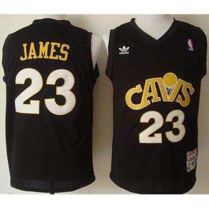 Cleveland Cavaliers #23 LeBron James Black CAVS Throwback Stitched NBA Jersey