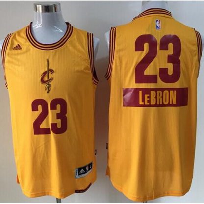 Cleveland Cavaliers #23 LeBron James Yellow 2014-15 Christmas Day Stitched NBA Jersey