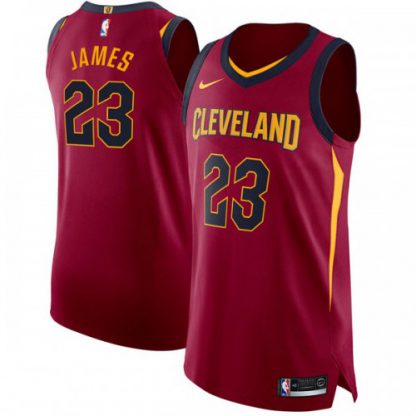 Nike Cleveland Cavaliers #23 LeBron James Red NBA Authentic Icon Edition Jersey