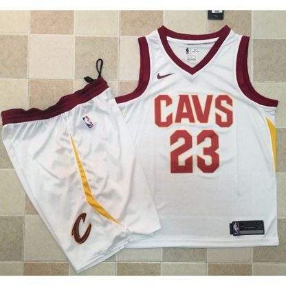Nike Cleveland Cavaliers #23 LeBron James White A Set NBA Swingman Association Edition Jersey