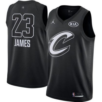 Nike Cleveland Cavaliers #23 LeBron James Black NBA Jordan Swingman 2018 All-Star Game Jersey