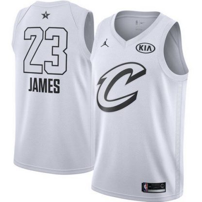 Nike Cleveland Cavaliers #23 LeBron James White Youth NBA Jordan Swingman 2018 All-Star Game Jersey