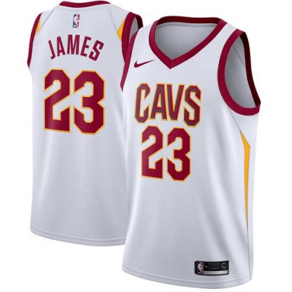 Nike Cleveland Cavaliers #23 LeBron James White Women's NBA Swingman Association Edition Jersey