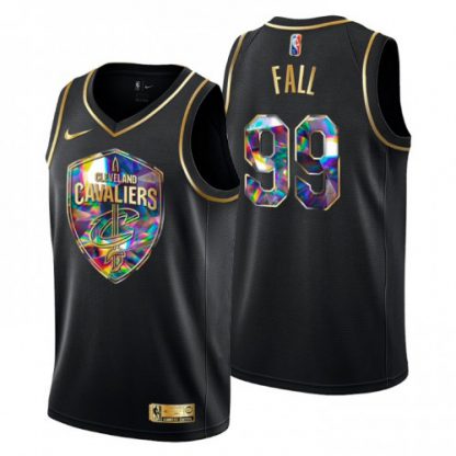 Cleveland Cleveland Cavaliers #99 Tacko Fall Men's Golden Edition Diamond Logo 2021/22 Swingman Jersey - Black