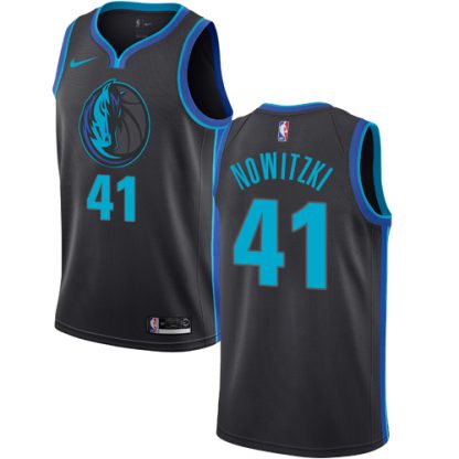 Nike Dallas Mavericks #41 Dirk Nowitzki Anthracite NBA Swingman City Edition 2018/19 Jersey