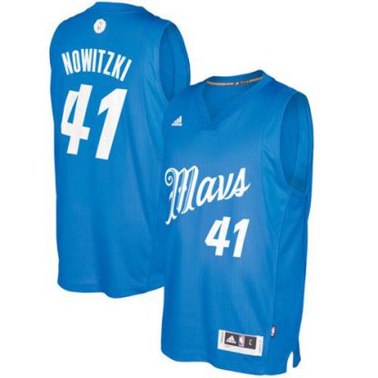 Dallas Mavericks #41 Dirk Nowitzki Sky Blue 2016-2017 Christmas Day Stitched NBA Jersey